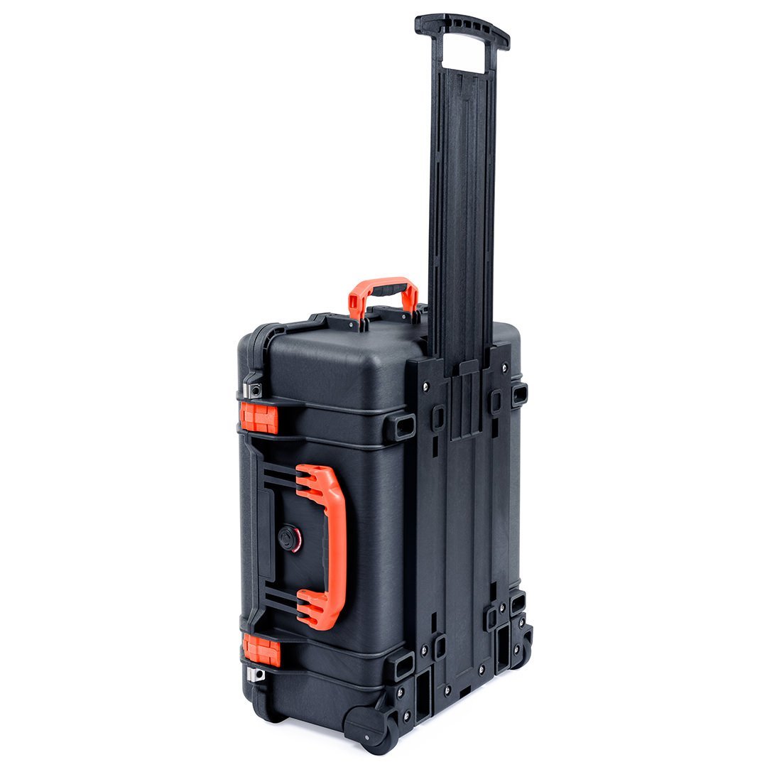 Pelican 1560 Case, Black with Orange Handles &amp; Latches ColorCase 