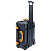 Pelican 1560 Case, Black with Yellow Handles & Latches ColorCase