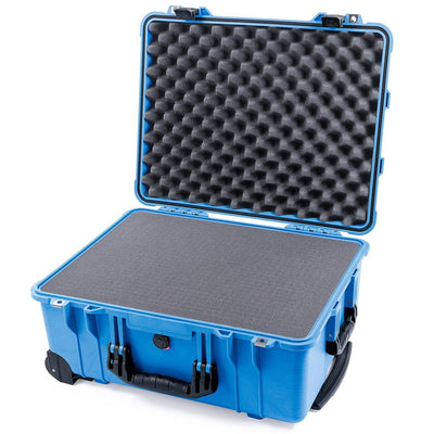 Pelican 1560 Case, Blue with Black Handles & Latches Pick & Pluck Foam with Convolute Lid Foam ColorCase 015600-0001-120-110