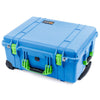 Pelican 1560 Case, Blue with Lime Green Handles & Latches ColorCase