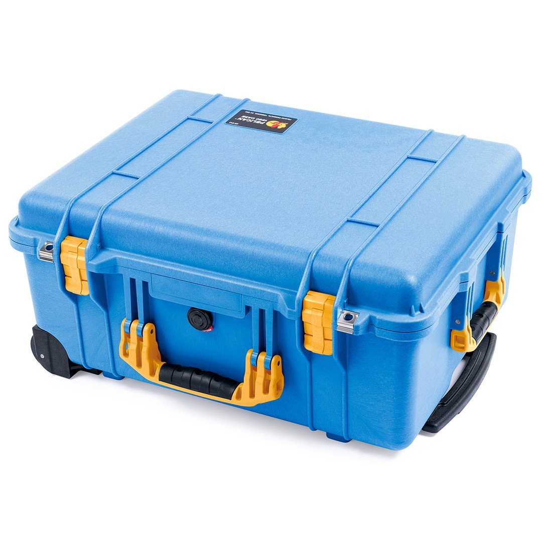 Pelican 1560 Case, Blue with Yellow Handles &amp; Latches ColorCase 