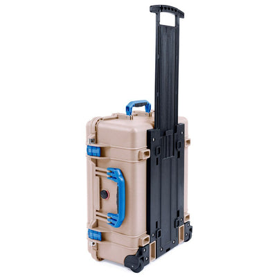 Pelican 1560 Case, Desert Tan with Blue Handles & Latches ColorCase