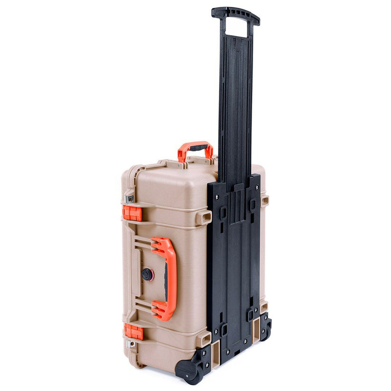 Pelican 1560 Case, Desert Tan with Orange Handles & Latches ColorCase 