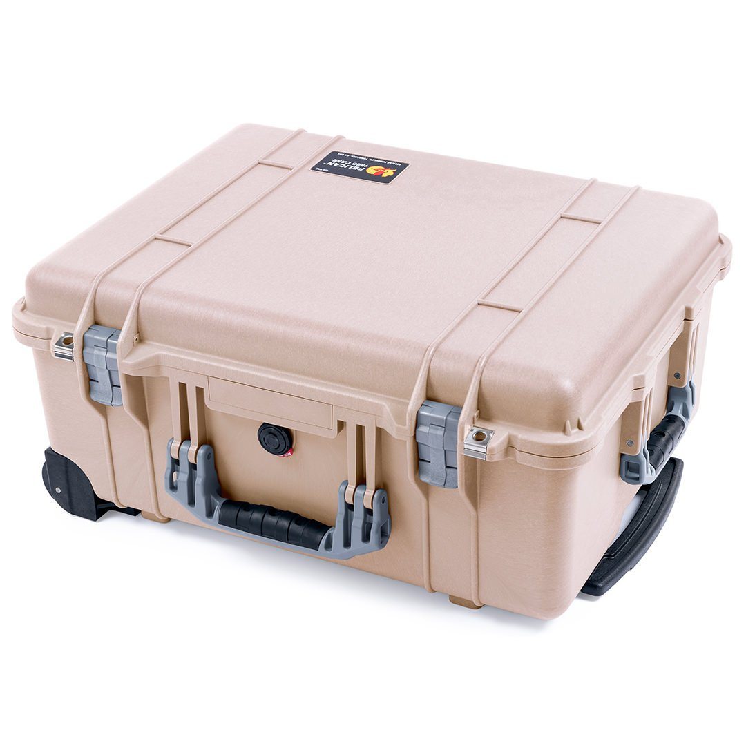 Pelican 1560 Case, Desert Tan with Silver Handles &amp; Latches ColorCase 