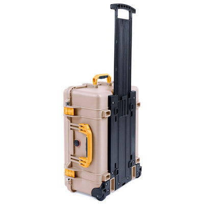 Pelican 1560 Case, Desert Tan with Yellow Handles & Latches ColorCase