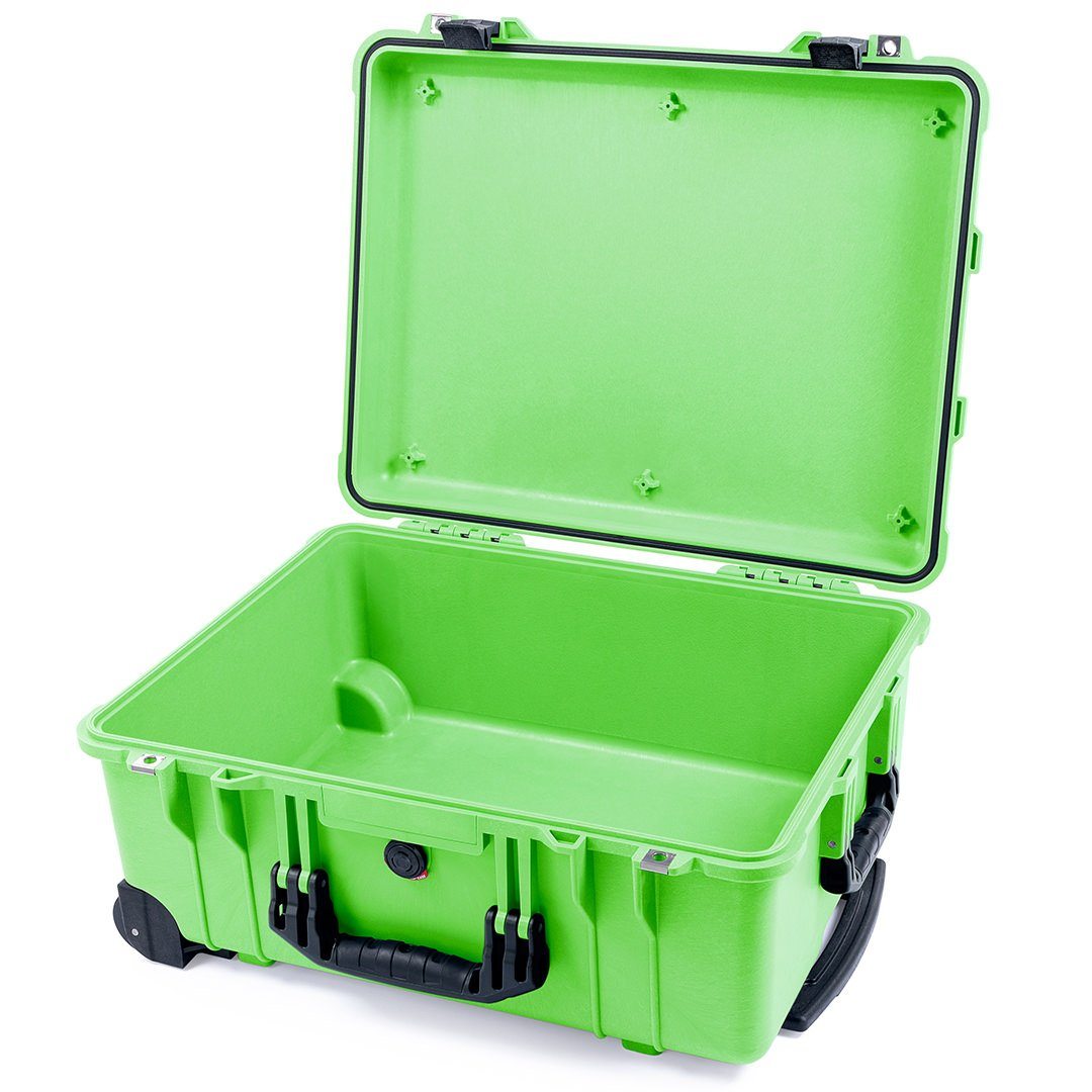 Pelican 1560 Case, Lime Green with Black Handles &amp; Latches None (Case Only) ColorCase 015600-0000-300-110