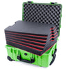 Pelican 1560 Case, Lime Green with Black Handles & Latches Custom Tool Kit (6 Foam Inserts with Convolute Lid Foam) ColorCase 015600-0060-300-110