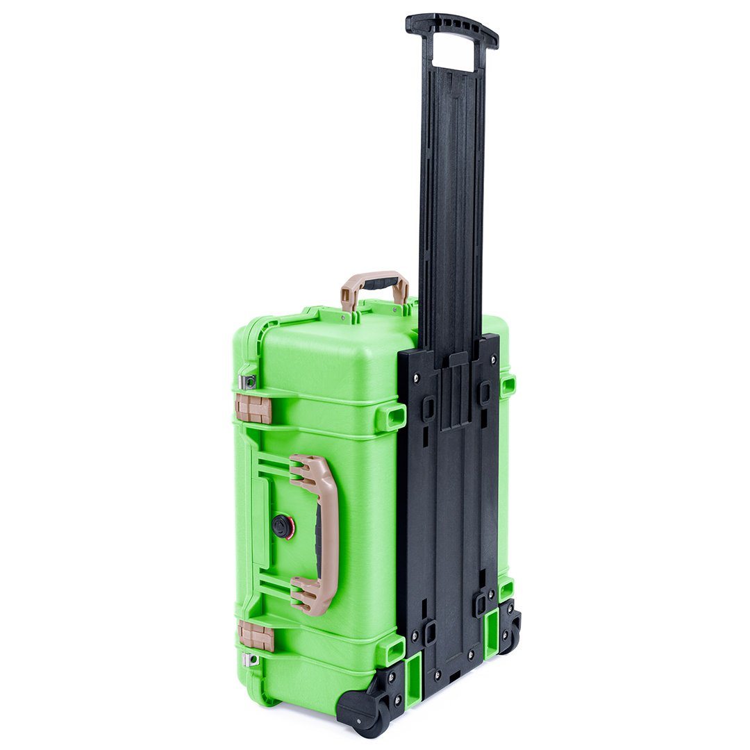 Pelican 1560 Case, Lime Green with Desert Tan Handles &amp; Latches ColorCase 