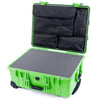 Pelican 1560 Case, Lime Green Pick & Pluck Foam with Computer Pouch ColorCase 015600-0201-300-300