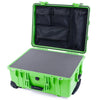 Pelican 1560 Case, Lime Green Pick & Pluck Foam with Mesh Lid Organizer ColorCase 015600-0101-300-300