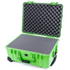 Pelican 1560 Case, Lime Green Pick & Pluck Foam with Convolute Lid Foam ColorCase 015600-0001-300-300