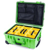 Pelican 1560 Case, Lime Green Yellow Padded Microfiber Dividers with Mesh Lid Organizer ColorCase 015600-0110-300-300