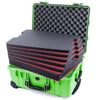 Pelican 1560 Case, Lime Green with OD Green Handles & Latches Custom Tool Kit (6 Foam Inserts with Convolute Lid Foam) ColorCase 015600-0060-300-130