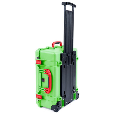 Pelican 1560 Case, Lime Green with Red Handles & Latches ColorCase