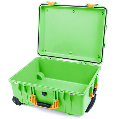 Pelican 1560 Case, Lime Green with Yellow Handles & Latches None (Case Only) ColorCase 015600-0000-300-240