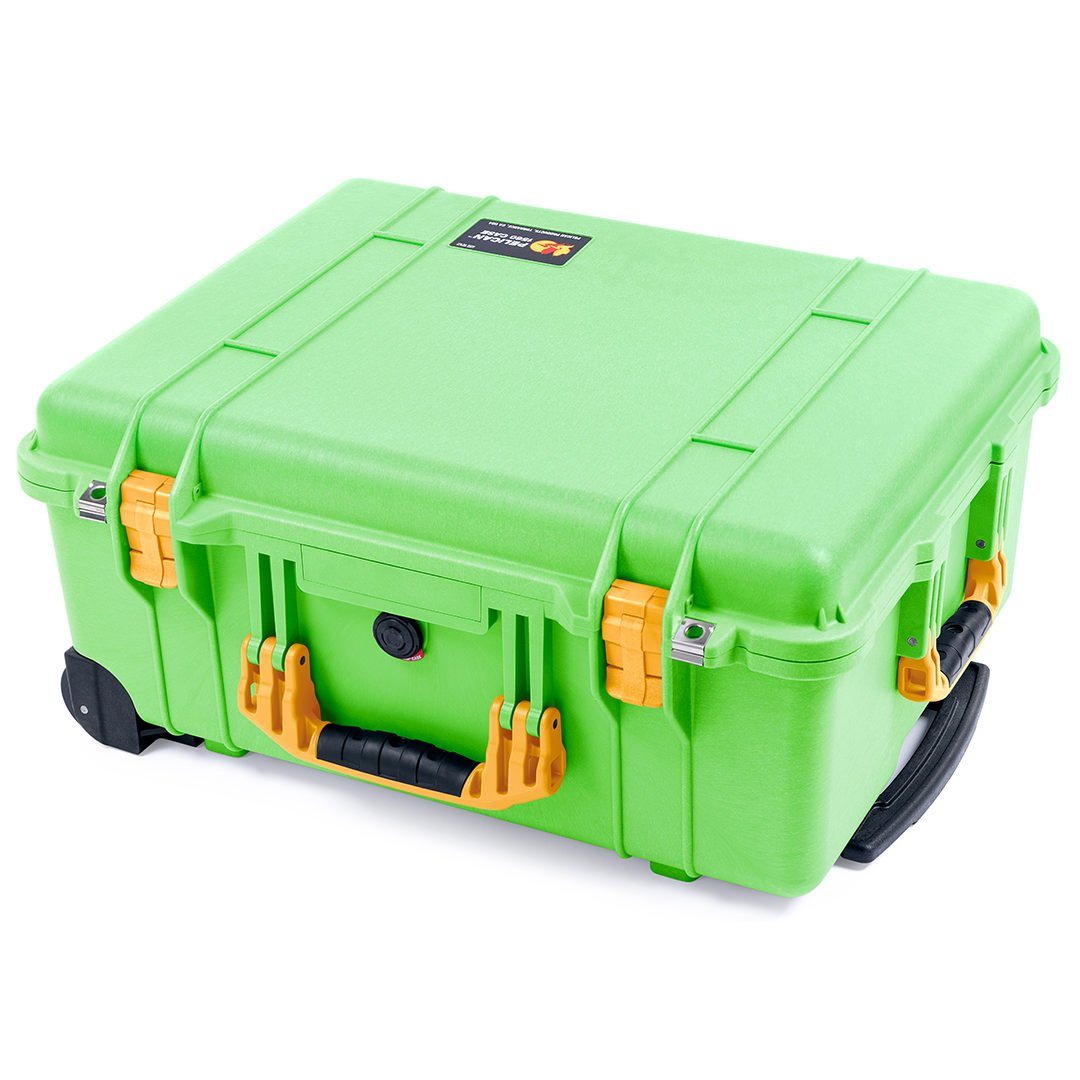 Pelican 1560 Case, Lime Green with Yellow Handles & Latches ColorCase 