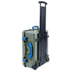 Pelican 1560 Case, OD Green with Blue Handles & Latches ColorCase