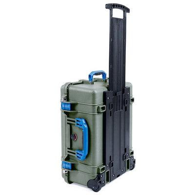 Pelican 1560 Case, OD Green with Blue Handles & Latches ColorCase