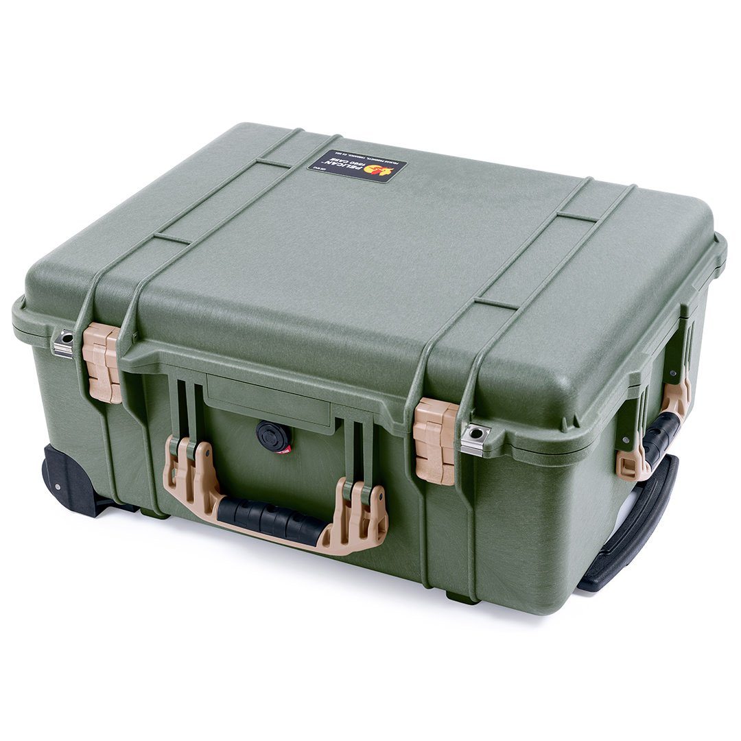 Pelican 1560 Case, OD Green with Desert Tan Handles &amp; Latches ColorCase 