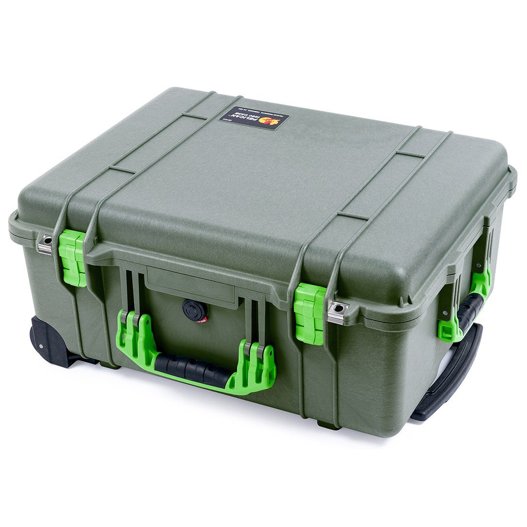 Pelican 1560 Case, OD Green with Lime Green Handles &amp; Latches ColorCase 