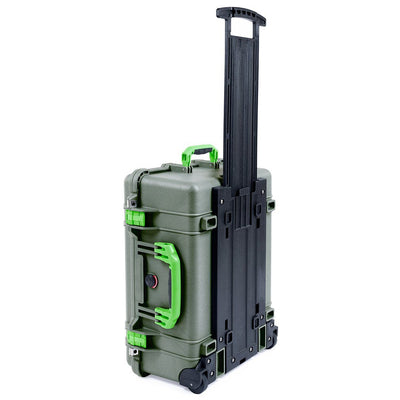 Pelican 1560 Case, OD Green with Lime Green Handles & Latches ColorCase