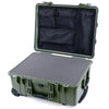 Pelican 1560 Case, OD Green Pick & Pluck Foam with Mesh Lid Organizer ColorCase 015600-0101-130-130