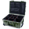 Pelican 1560 Case, OD Green TrekPak Divider System with Mesh Lid Organizer ColorCase 015600-0120-130-130