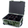 Pelican 1560 Case, OD Green TrekPak Divider System with Convolute Lid Foam ColorCase 015600-0020-130-130