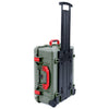 Pelican 1560 Case, OD Green with Red Handles & Latches ColorCase