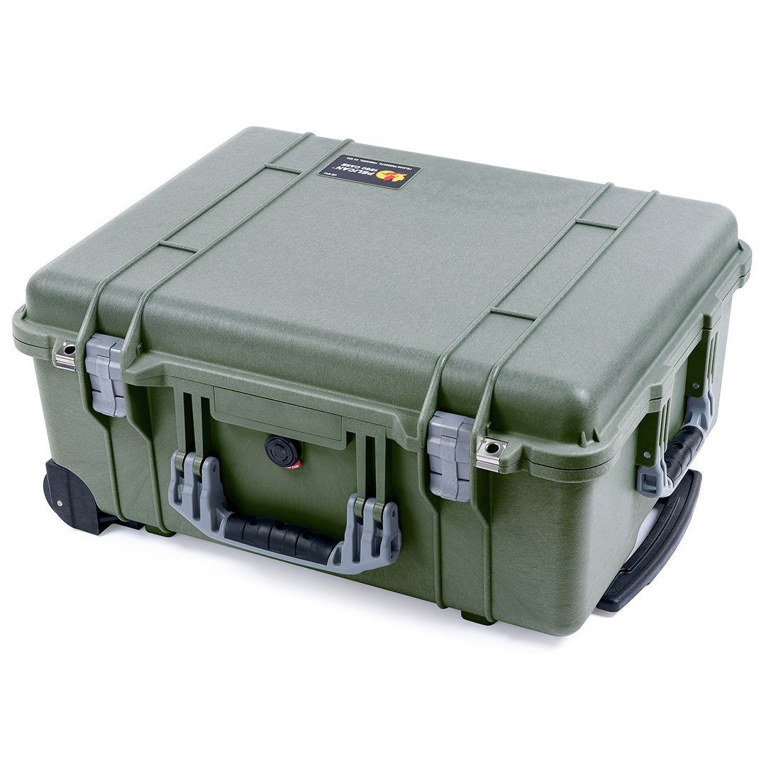Pelican 1560 Case, OD Green with Silver Handles &amp; Latches ColorCase 
