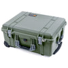 Pelican 1560 Case, OD Green with Silver Handles & Latches ColorCase