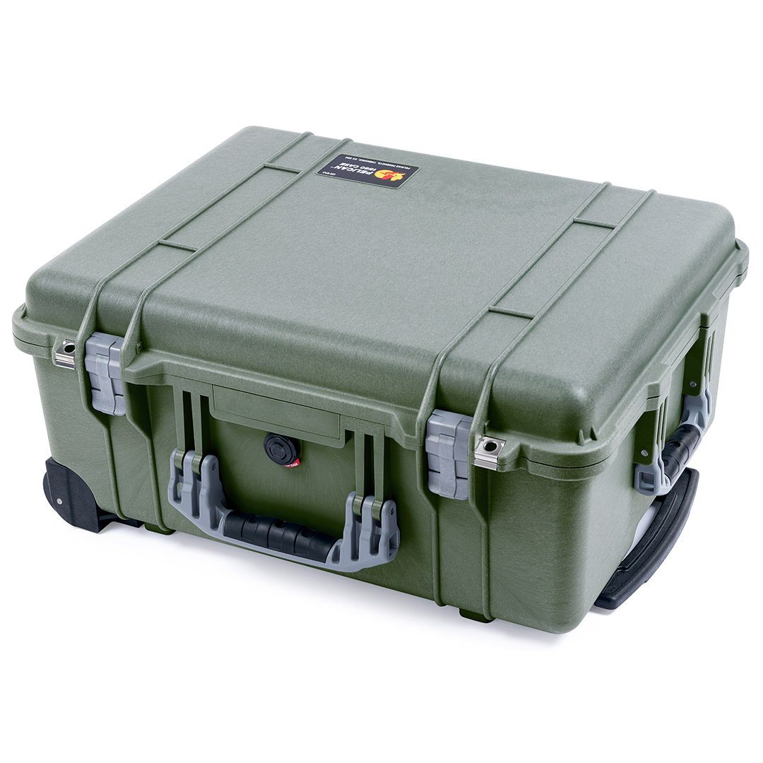 Pelican 1560 Case, OD Green with Silver Handles & Latches ColorCase 