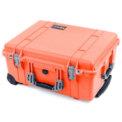 Pelican 1560 Case, Orange with Silver Handles & Latches ColorCase