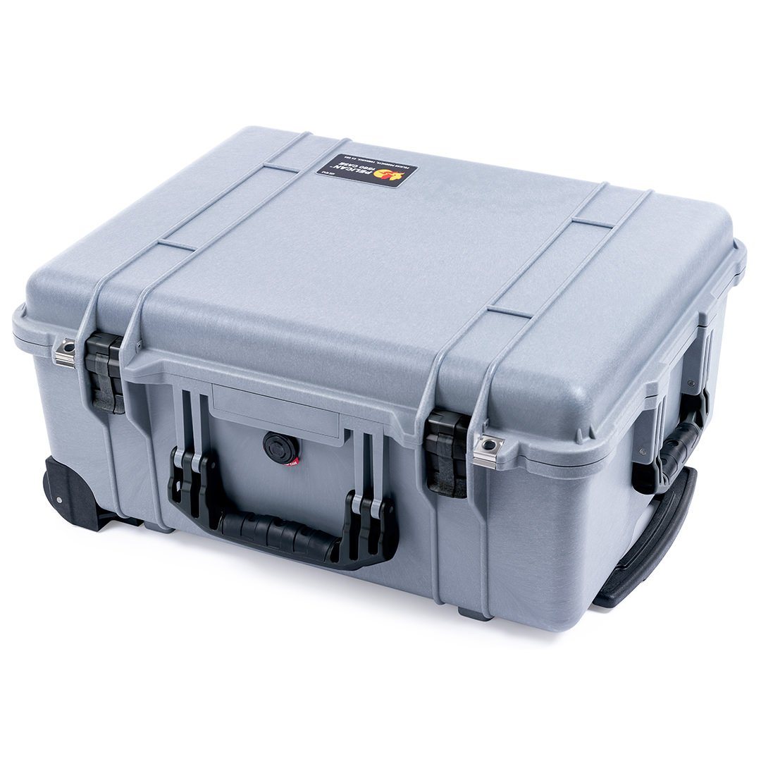 Pelican 1560 Case, Silver with Black Handles & Latches ColorCase 
