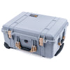 Pelican 1560 Case, Silver with Desert Tan Handles & Latches ColorCase