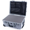 Pelican 1560 Case, Silver Pick & Pluck Foam with Mesh Lid Organizer ColorCase 015600-0101-180-180