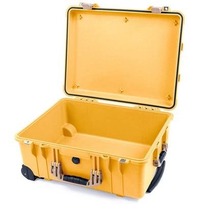 Pelican 1560 Case, Yellow with Desert Tan Handles & Latches None (Case Only) ColorCase 015600-0000-240-310