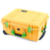Pelican 1560 Case, Yellow with Lime Green Handles & Latches ColorCase