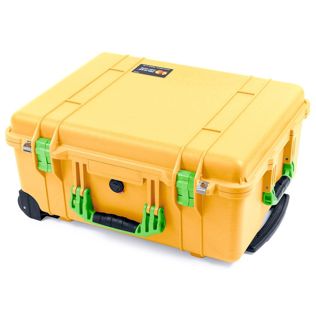 Pelican 1560 Case, Yellow with Lime Green Handles & Latches ColorCase 