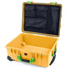 Pelican 1560 Case, Yellow with Lime Green Handles & Latches Mesh Lid Organizer Only ColorCase 015600-0100-240-300