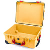 Pelican 1560 Case, Yellow with Red Handles & Latches None (Case Only) ColorCase 015600-0000-240-320