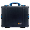 Pelican 1600 Case, Black with Blue Handle & Latches ColorCase