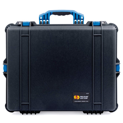 Pelican 1600 Case, Black with Blue Handle & Latches ColorCase