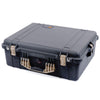 Pelican 1600 Case, Black with Desert Tan Handle & Latches ColorCase