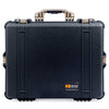 Pelican 1600 Case, Black with Desert Tan Handle & Latches ColorCase