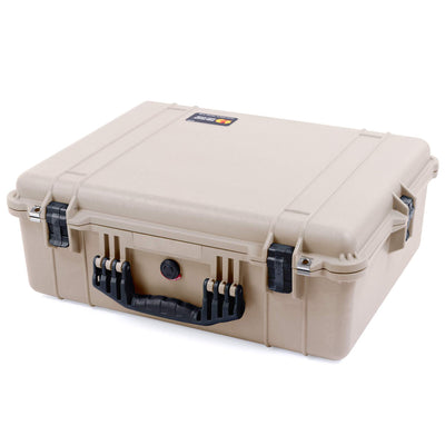 Pelican 1600 Case, Desert Tan with Black Handle & Latches ColorCase