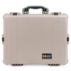 Pelican 1600 Case, Desert Tan with OD Green Handle & Latches ColorCase