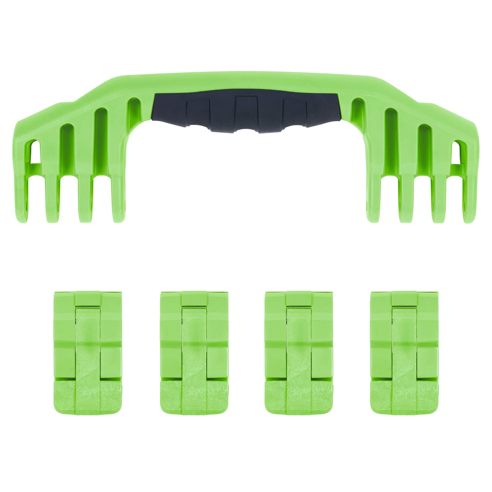 Pelican 1600 Replacement Handle & Latches, Lime Green (Set of 1 Handle, 4 Latches) ColorCase 