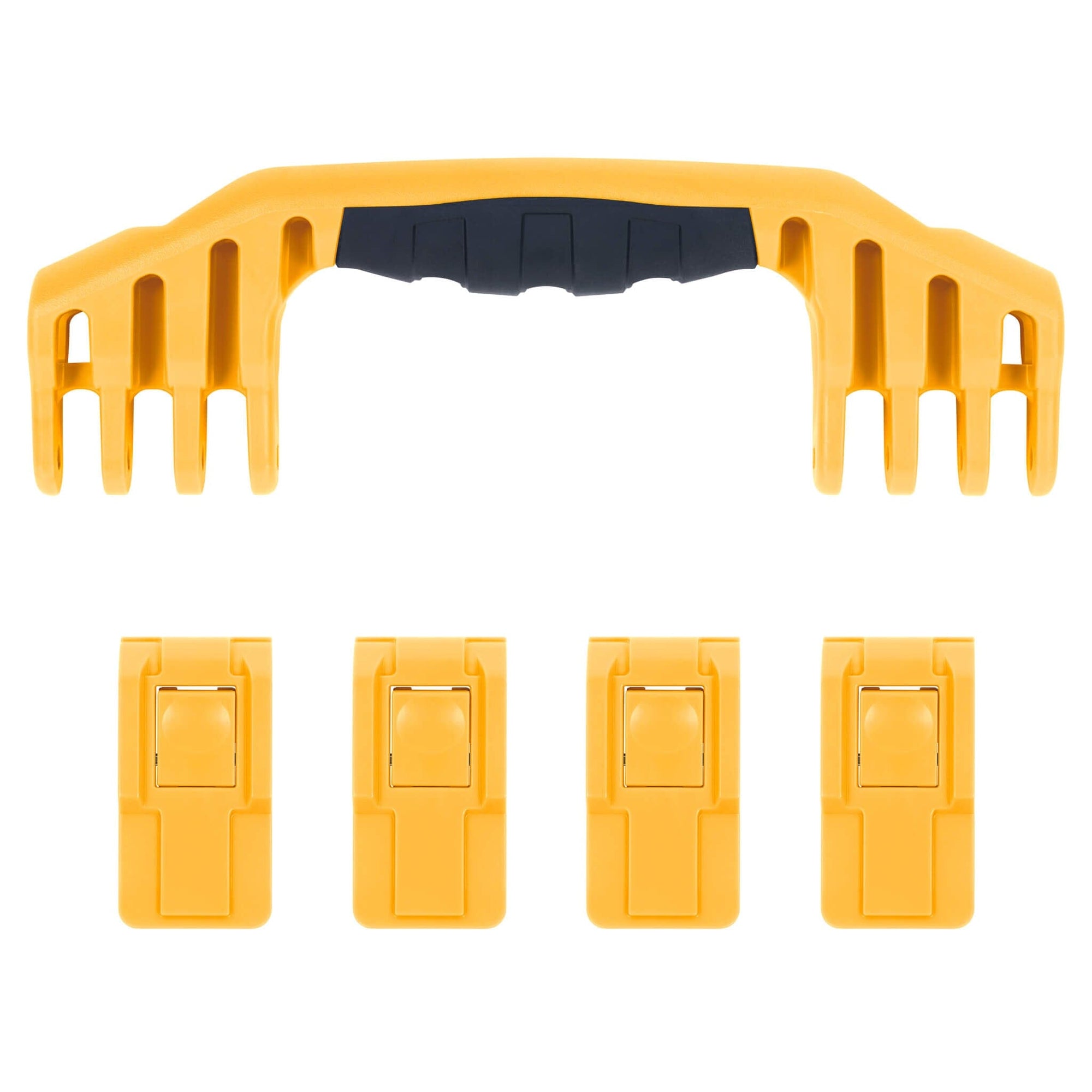 Pelican 1600 Replacement Handle & Latches, Yellow, Push-Button (Set of 1 Handle, 4 Latches) ColorCase 