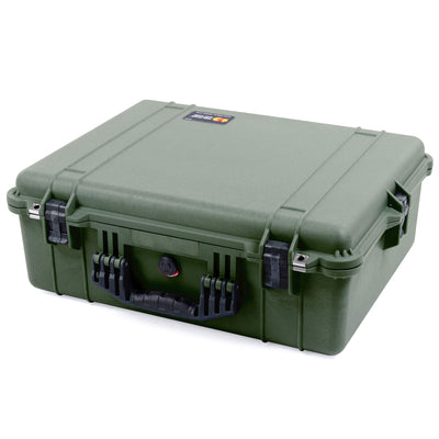 Pelican 1600 Case, OD Green with Black Handle & Latches ColorCase